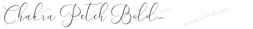 Chakra Petch Bold字体转换